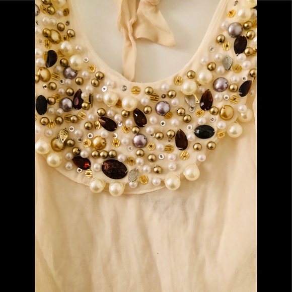 Beaded Halter Neck Blouse - Picture 7 of 9